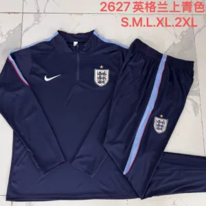 26/27 Adults Half Pull England Upper cyan Tracksuit