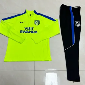 26/27 Adults Half Pull Atletico Madrid fluorescent green Tracksuit