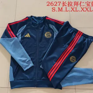 26/27 Long Pull Bayern Munchen Royal Blue Jackets sets