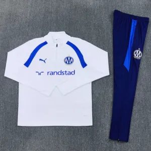26/27 Adults Half Pull Olympique Marseille white Tracksuit